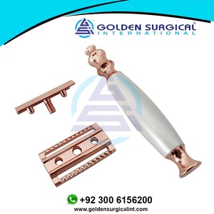 Maquinilla de Afeitar Vintage Color Oro Rosa, Cuchilla de Afeitar Manual, Maquinilla de Afeitar de la Mejor Calidad, Mango de Bambú, Maquinilla de Afeitar de Seguridad - Product Image 5