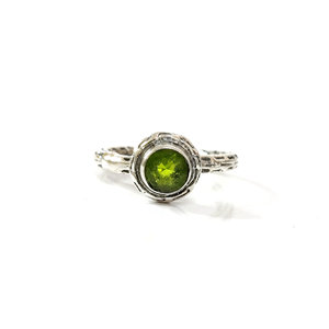 5.3 Grams <b>Peridot</b> Gemstone <b>Ring</b> Gold-Plated Statement Jewelry with Bezel Setting for Everyday Wear and Weddings - Product Image 1
