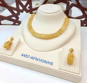 Collar de cristal blanco con relleno chapado en oro de 2 gramos CUBANO para mujer cadena con forma de bola y brillo blanco para boda y regalo hecho de aleación - Product Image 2