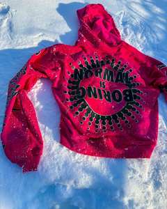 Personalizado de los hombres XL lavado con ácido Vintage conjunto de entrenamiento 500gsm Sudadera con capucha pulóver desgastado apliques parche bordado apilado transpirable - Product Image 3