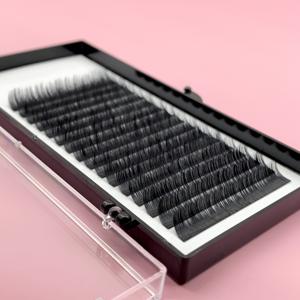 Precio barato Camellia Lash Fans Korean PBT Fiber Box 12 Line Stable Curl Handmade Wrap Lash Fans Mink Semi Matte - Product Image 3