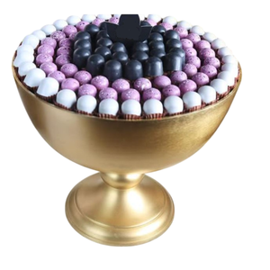 Bol en métal martelé noir Plateau de table attrayant Bonbons au chocolat Bol de service Dessert Affichage parfait pour servir des bonbons Bonbons - Product Image 2