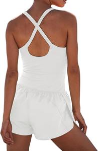 2025 entrenamiento sin costuras gimnasio mamelucos Sexy Racerback Control de barriga sujetador acolchado cómodo correr Yoga sólido flaco - Product Image 2