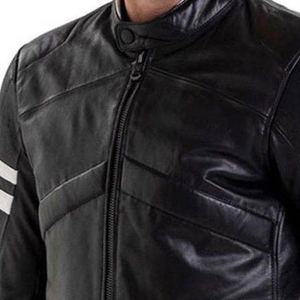 Chaqueta de moto de carreras ajustada de cuero genuino estilo motorista de lujo para hombre transpirable impermeable a prueba de viento protectora de invierno - Product Image 3