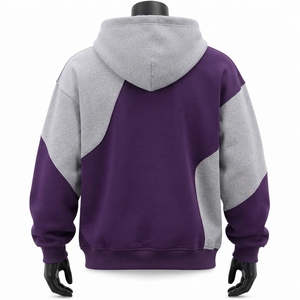 เสื้อฮู้ดดี้โอเวอร์ไซส์ผู้ชาย ทรงหลวม ไหล่ตก สตรีทแวร์ ผ้าฝ้าย 100% สำหรับฤดูหนาว รับผลิตแบบ OEM บริการสกรีนโลโก้ ผ้าเฟรนช์เทอร์รี่ หนานุ่ม คุณภาพสูง - Product Image 2