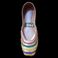 Chaussures Khussa pour femmes Premium Chaussures plates brodées cousues à la main Tendance de la mode-Offres de gros