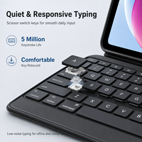 Étui clavier détachable pour tablette avec grand pavé tactile de 4,3 pouces, chargement Type-C et couvercle de charnière dissimulé pour la vente en gros OEM/ODM