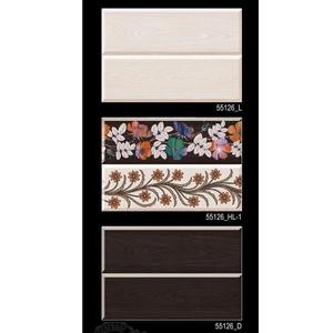 Carreaux de parquet en bois poli miroir brillant 300x450mm Beige Marron Jaune Gris Carreaux de sol en porcelaine effet bois - Product Image 3