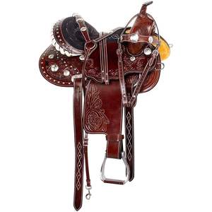 Meilleures ventes 2025 Selle de dressage personnalisée marron foncé, entièrement en cuir de vache, travaillée à la main, durable, confortable, style western pour cheval - Product Image 1