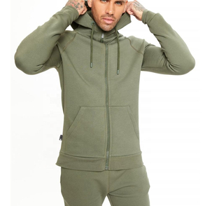 Fábrica al por mayor de alta calidad logotipo bordado francés Terry algodón Streetwear hombres chándal conjunto pantalones de chándal con capucha chándales - Product Image 1