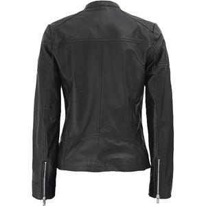 Vente en gros 2025 veste en cuir pour dames veste en cuir véritable pour dames courte longueur en cuir confortable à bas prix Service OEM - Product Image 2