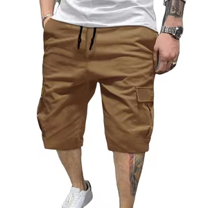 Pantalones cortos de carga informales con logotipo personalizable para hombre, ropa deportiva grande para gimnasio, Fitness, entrenamiento, multibolsillos, nuevas artes marciales - Product Image 2