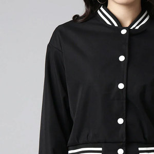 MOVA TEXTILES OEM <b>Women</b> Varsity <b>Jacket</b> Raw Custom Logo Breathable Windproof Eco-Friendly Winter <b>Light</b> Weight Wholesale - Product Image 6