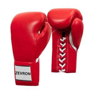Gants de boxe professionnels en cuir véritable pour l'entraînement Logo personnalisé Gants de kickboxing dans toutes les tailles fabriqués par Zevron Sports - Product Image 2