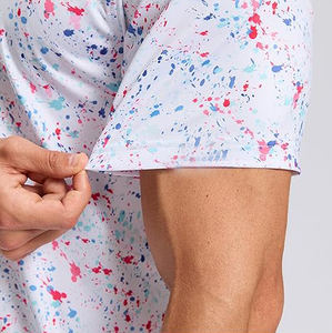 Chemise de golf pour homme à manches courtes, en tricot uni, 100% coton, col boutonné, respirante, idéale pour la salle de sport, la marche en plein air, les sports décontractés - Product Image 6