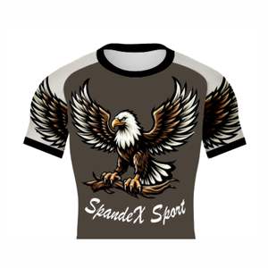 Rashguard BJJ de qualité supérieure personnalisé en gros pour hommes, anti-UV, respirant, écologique, à séchage rapide, rashguard MMA - Product Image 4