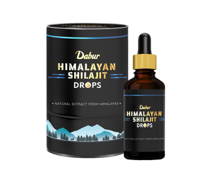 Gouttes de Shilajit pur de l'Himalaya Dabur 30 ml Formule liquide sans dégâts avec mesure précise pour l'énergie, la force et la vitalité - Product Image 1