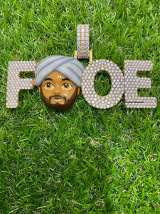 Pendentif Hip Hop Moissanite Solide Plaqué Or 18k Bijoux Pour Bijoux De Mode Unisexe Bijoux Pendentif Visage - Product Image 3