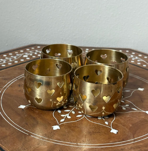 Bougeoir votif en métal fini or Bougie votive en métal élégante Bougie votive en métal de style moderne pour Thanksgiving - Product Image 3