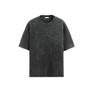 Camiseta de la mejor calidad del fabricante de Pakistán, camiseta lavada con ácido de servicio Oem, camisetas de manga corta con cuello redondo para hombre - Product Image 1