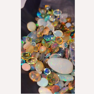 169 pièces d'opale éthiopienne naturelle avec feu 7mm à 25mm ovale poire ronde Cabochon 260 Cts Lot Iroc ventes pierres précieuses cabine US $224 tout - Product Image 1