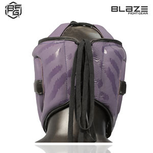 MMA personalizado OEM cuero de vaca entrenamiento casco cara patrón diseño Kickboxing Karate Taekwondo boxeo timón equipo de protección - Product Image 5