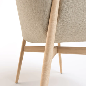 Sillón de comedor de madera de lujo moderno personalizable, muebles de sala de estar interior para dormitorio u hotel disponibles en varios tamaños - Product Image 6