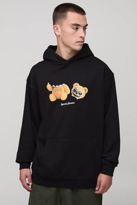 เสื้อฮู้ดดี้ผู้ชายผ้าฝ้ายคุณภาพสูง 400gsm ทรงโอเวอร์ไซส์ สตรีทแวร์แบบกำหนดเอง คอฮู้ด ลายเรียบ สีพื้น ผ้าฟลีซกันลมสำหรับฤดูหนาว - Product Image 4