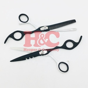 Tijeras Profesionales Negras Rectas y Afiladas de Acero Inoxidable para Cortar y Entresacar Cabello, Tijeras de Peluquería, Salón de Belleza, Sostenibles - Product Image 5