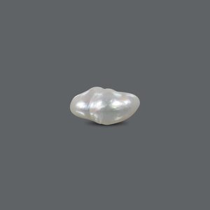 Perle de Basra 4,75 carats, perle d'eau douce naturelle blanche pour bijoux ou fabrication de bijoux, trou personnalisable - Product Image 2