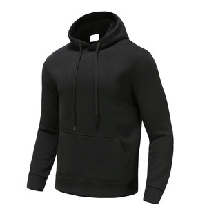 Sweat à capuche épais et lourd pour homme, 100% coton, doublé en polaire, grande taille, anti-boulochage et respirant, idéal pour l'hiver - Product Image 1