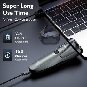 Afeitadora Eléctrica Rotativa para Hombre, Inalámbrica, Recargable, Resistente al Agua, con Recortador y Pantalla, IPX7, Afeitadora Facial - Product Image 4