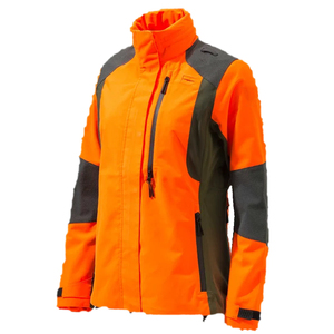 Chaqueta personalizada Hunter's Orange Blaze Upland Tecnología de tela aislada Patrón de impresión impermeable Cierre de cremallera frontal - Product Image 2