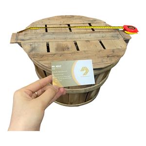 Paniers de crabe de boisseau suspendus en bois du Vietnam avec couvercle durable écologique fait à la main pour le stockage de fruits de mer et l'utilisation de la pêche traditionnelle - Product Image 1