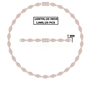 สร้อยคอโซ่ที่ออกแบบได้ตามต้องการสีโรสโกลด์14KT งามมีจริยธรรมสร้างด้วยห้องปฏิบัติการอันน่าตื่นตาสำหรับผู้หญิง - Product Image 6