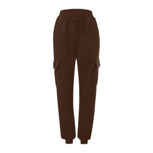 Brown Color Drawstring Cargo Pants Women Street Style <b>Y2K</b> Baggy Fit with Multi Utility Pockets <b>Trousers</b> - Product Image 2