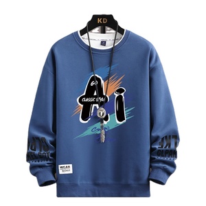 Sudadera de otoño para hombre, camiseta de manga larga con estampado a la moda, ropa de moda para hombre, caqui, cuello redondo, diseño exclusivo Harajuku, Top nuevo - Product Image 1