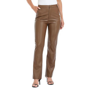 กางเกงหนังผู้หญิงเข้ารูปแบบผอมสำหรับฤดูหนาวรู้สึกเพรียวบางเงางามใช้งานได้หลากหลายทุกโอกาสใส่สบาย - Product Image 5