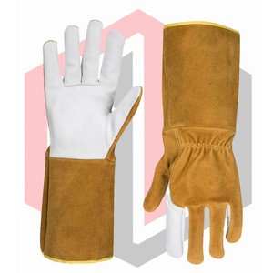 Guantes de Soldadura de Cuero Resistentes al Calor, al Fuego y a los Desgarros, de 7 oz y 14 Pulgadas, Tejidos, Sin Silicona ni Polvo - Product Image 6