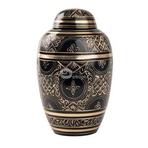 Handcrafted Urn for Human Ashes | Premium <b>Memorial</b> <b>Keepsake</b> | Premium Adult brass Urn <b>Box</b> - Product Image 6