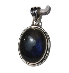 Cabochon de Labradorite en argent Sterling 925, pendentif unisexe, pierres de cristal de guérison naturelles - Product Image 2