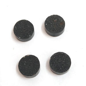 ดรูซี่สีดำธรรมชาติเม็ดกลมแบน8มม. คริสตัล2.5ซิลอัญมณีหลวมสำหรับทำเครื่องประดับหินดรูซี่ - Product Image 3