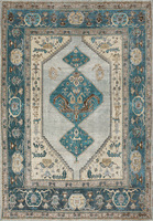 Adiva 20 Fuß Jacquard-gewebter, maschinell gefertigter türkischer Teppich, waschbar, Polyester, rutschfeste Gummirückseite, Gaziantep, geometrisches Niedrigflor-Design