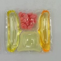 Capsules de blanchisserie à chambres multiples OEM/ODM avec boule de gel de lessive pour l'élimination des odeurs
