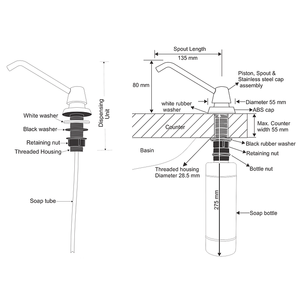 Askon AS-CM Double distributeur de savon écologique en matériau ABS Distributeur de savon à main à pompe manuelle pour la maison, l'hôtel et la salle de bain - Product Image 2