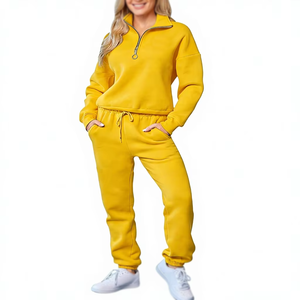 Conjunto Deportivo Personalizado para Mujer, Sudadera con Capucha, Ropa Deportiva de Otoño, Ropa Deportiva Premium para Gimnasio, Fitness y Jogging, OEM, ODM, Marca Privada, Color Sólido - Product Image 6