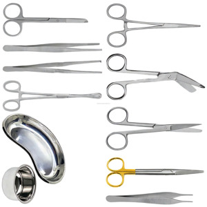 Kit de pansements chirurgicaux réutilisables 11 pièces en acier inoxydable, instruments de pansement, certifié CE ISO, fournisseur et fabricant en gros - Product Image 1