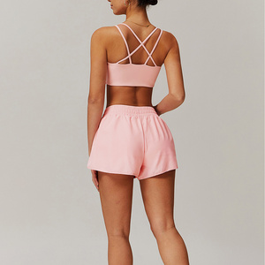 2025 conjuntos de sujetador de Fitness de Yoga sin costuras acanalado personalizado conjunto de mallas deportivas de entrenamiento de 2 piezas personalizadas para mujer - Product Image 6