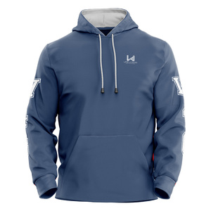 Sweat à capuche unisexe à usage quotidien décontracté 100% coton motif solide tricoté sweat vierge grande taille version pour hommes logo avant tarif zéro - Product Image 2
