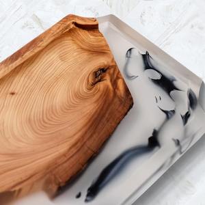 Exportador Indio de Bandejas de Resina de Madera, Bandeja Hecha a Mano de Diseño para Decoración de Interiores de Hogar Moderno, Estilo de Hogar a un Precio Razonable - Product Image 1